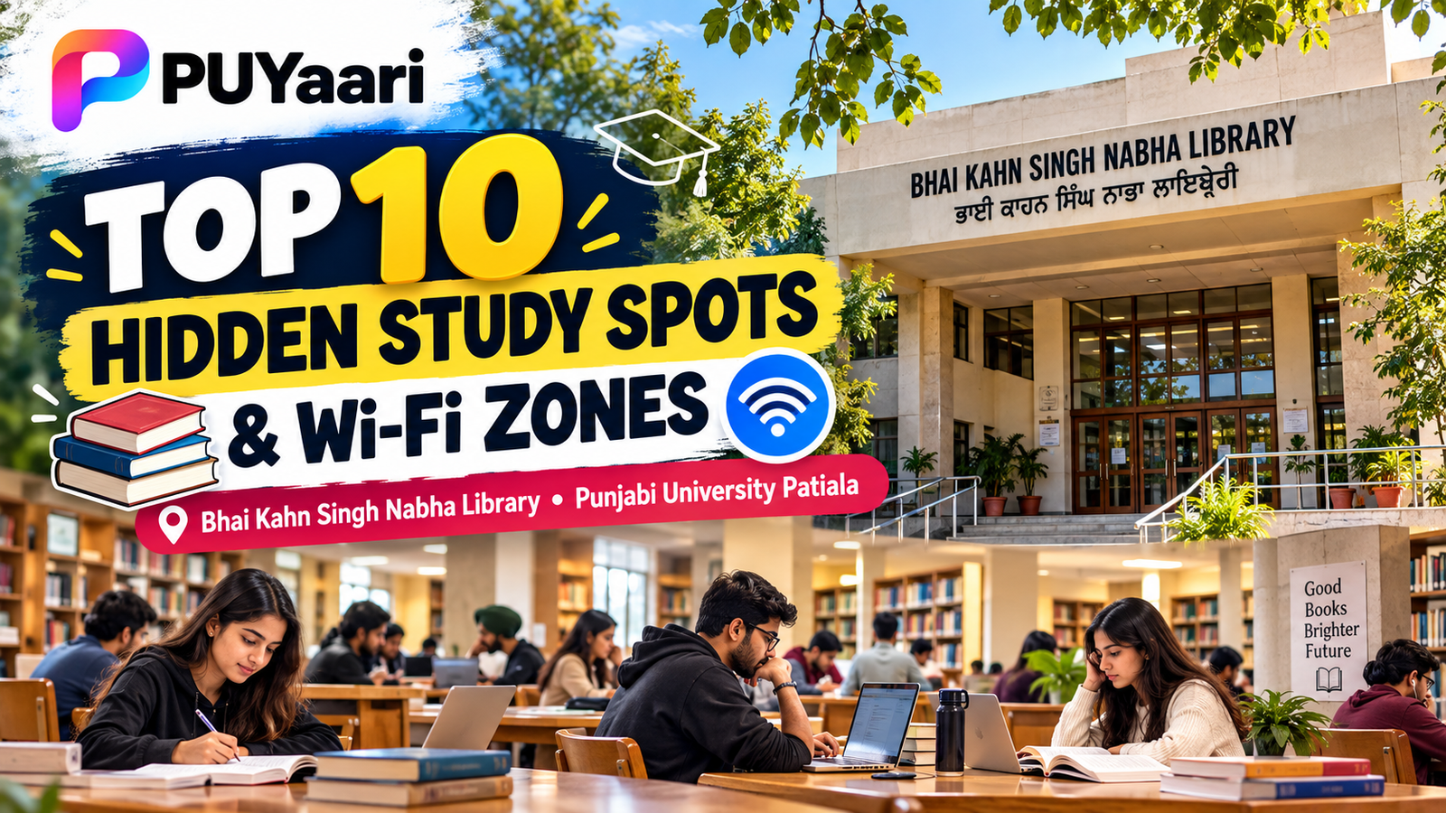 Top 10 Hidden Study Spots & Wi-Fi Zones in Bhai Kahn Singh Nabha Library